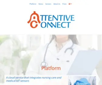 Attentiveconnect.com(Cloud service integrating IoT sensors for medical care) Screenshot