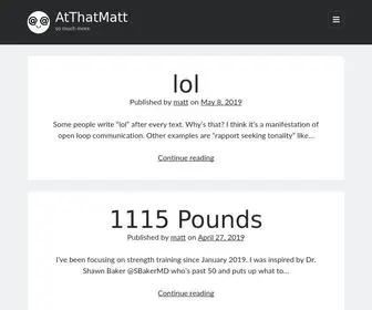 Atthatmatt.com(So much more) Screenshot