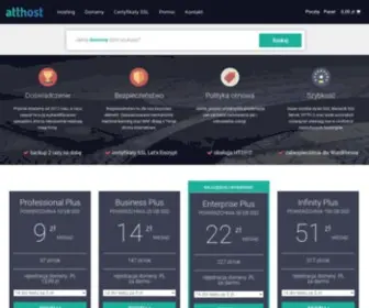 Atthouse.pl(Hosting, Serwery, Domeny, VPS, SSL) Screenshot