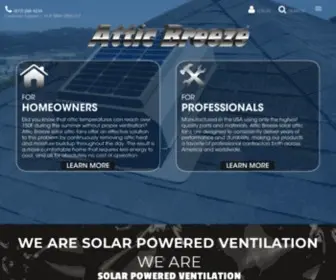 Atticbreeze.net(Attic Breeze Solar Attic Fans) Screenshot