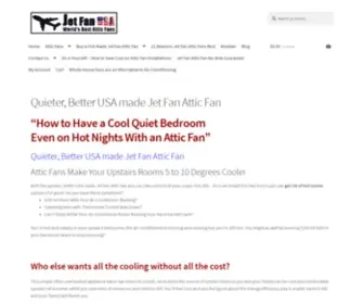 AtticFans.com(Quieter, Better USA made Jet Fan Attic Fan Never Rusts) Screenshot
