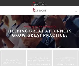 Atticusadvantage.com(Atticus Attorney Law Firm Coaching Workshops Management Programs) Screenshot