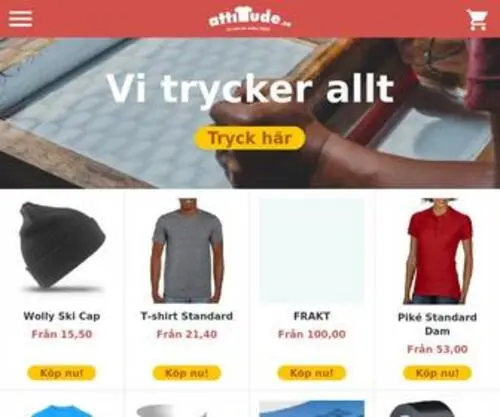 Attitude.se(Attitude Vi trycker allt) Screenshot