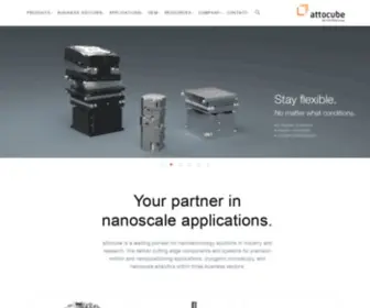 Attocube.com(Your partner in nanoscale applications) Screenshot