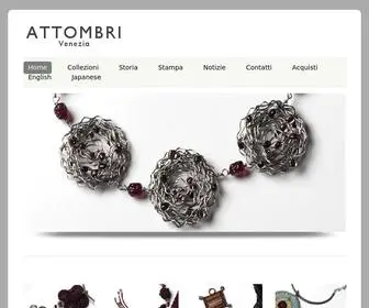 Attombri.com(Venetian Glass Beads) Screenshot