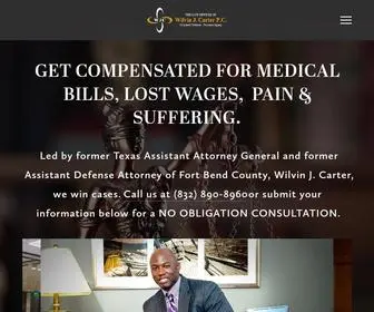 Attorneycarter.com(Houston Personal Injury Firm) Screenshot