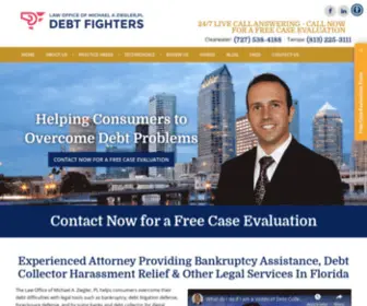 Attorneydebtfighters.com(Bankruptcy And Collection Harassment Attorney in Clearwater) Screenshot