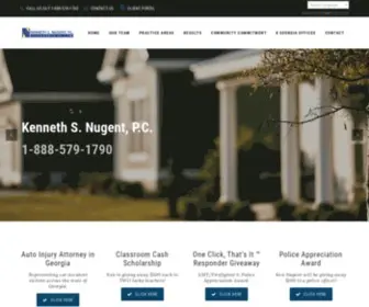 Attorneykennugent.com(Atlanta Personal Injury & Car Accident Attorney) Screenshot