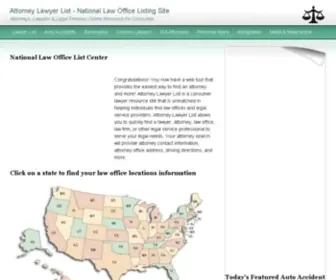 Attorneylawyerlist.com(Attorney Lawyer List) Screenshot