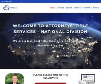Attorneystitleservices.us(Attorneys' Title Services) Screenshot