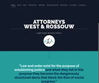 Attorneyswr.co.za(Attorneys West &amp; Rossouw) Screenshot