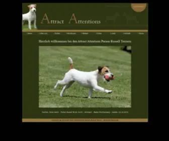 Attract-Attentions.de(Parson Jack Russell Terrier Zucht Welpen Champion Attract Attentions) Screenshot