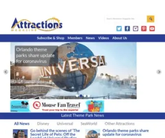Attractionsmagazine.com(Attractions Magazine theme park news) Screenshot