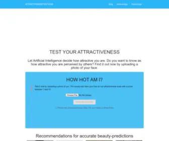 Attractivenesstest.com(Test it now) Screenshot