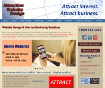 Attractweb.com(Website Designer & internet marketing in Wilmington Delaware) Screenshot