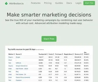 Attribution.io(Marketing Analytics for Humans) Screenshot