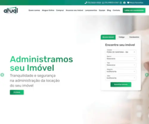Atualimobiliaria.com.br(Atual Imobiliária) Screenshot