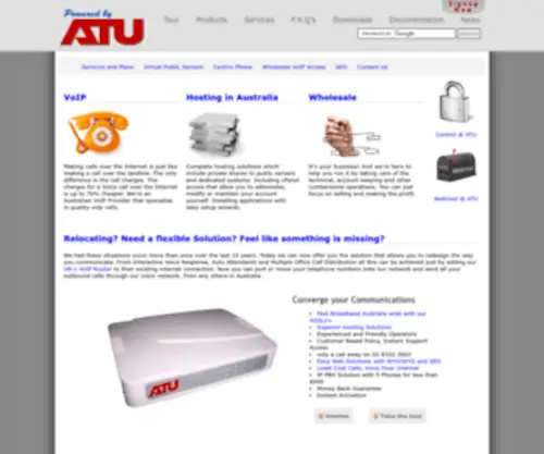 Atu.net.au(Australian Wholesale VoIP) Screenshot