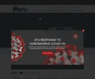 Atu.org(The largest labor union representing transit and allied workers in the u.s. and canada) Screenshot