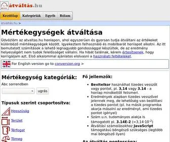Atvaltas.hu(átváltás.hu) Screenshot
