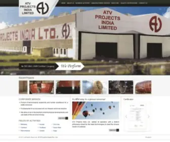 AtvProjects.co.in(ATV Projects India Limited) Screenshot