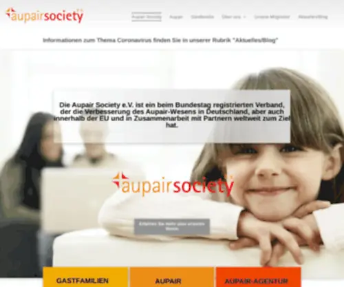 AU-Pair-Society.org(Die Aupair Society e.V) Screenshot