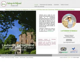 Auberge-Valgrand.com(Bienvenue à l'Auberge du Valgrand) Screenshot