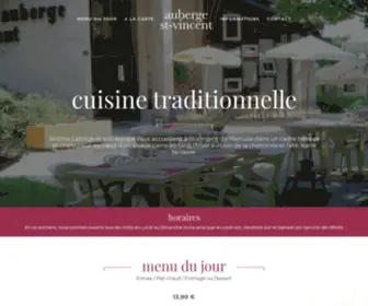 Aubergesaintvincent.com(Auberge st) Screenshot