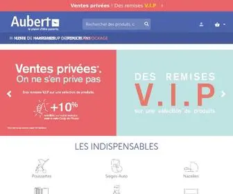 Aubert.com(Toute l'offre puériculture des magasins Aubert pour votre bébé et même plus encore) Screenshot