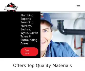 Aubreyplumbing.com(Aurbrey Plumbing Company) Screenshot