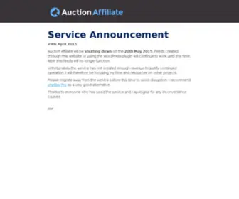 Auctionaffiliate.co(Add eBay Listing To Your Site And Earn ePN Advertising Comissions) Screenshot