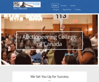 Auctioncollege.ca(Auctioneering College of Canada) Screenshot