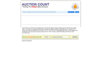 Auctioncount.com(Hot & Popular eBay Pottery & Glass Auctions) Screenshot