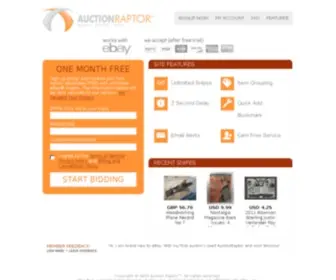 Auctionraptor.com(EBay Sniper) Screenshot