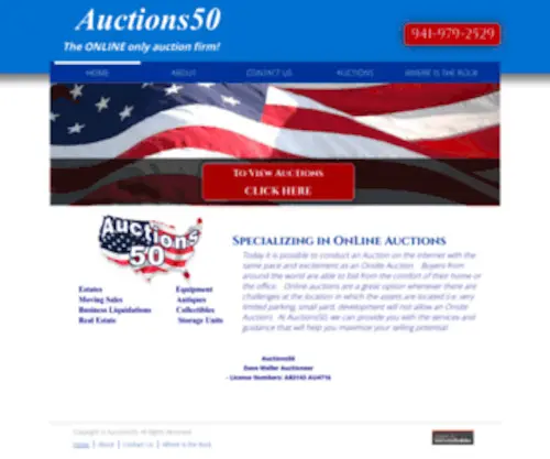 Auctions50.com(Auctions 50) Screenshot