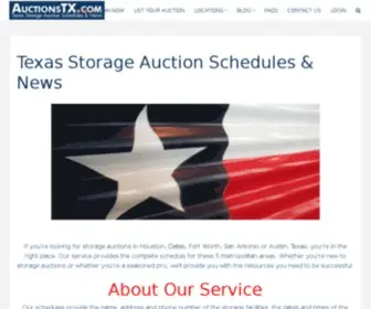 Auctionstx.com(Texas Storage Auction Schedules & News) Screenshot