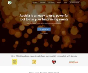 Auctria.com(Run your fundraising events and auctions easily & smoothly) Screenshot