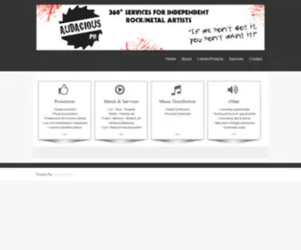 Audaciouspr.com(360° Services for Independent Rock/Metal Artists) Screenshot