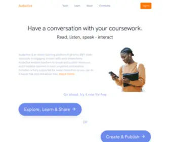 Audactive.com(Interactive Learning Resources) Screenshot