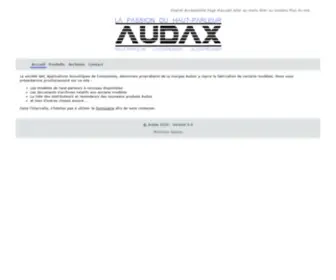 Audax.fr(AUDAX, LA PASSION DU HAUT-PARLEUR) Screenshot
