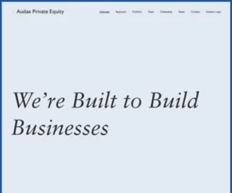 Audaxprivateequity.com(Audax Private Equity) Screenshot