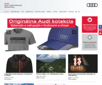 Audi-Klub.sk(Audi Club International Slovensko) Screenshot