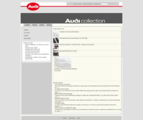 Audicollection.net(Le portail de l'audi ancienne) Screenshot