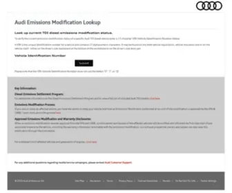 Audidiesellookup.com(Audi Emissions Modification Lookup) Screenshot