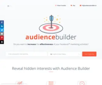 Audiencebuilder.io(Find hidden interest to target with your facebook ads) Screenshot