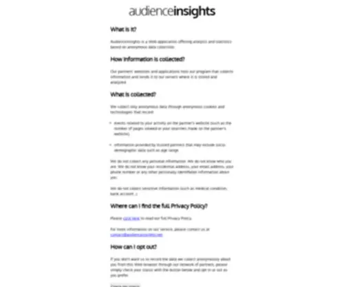 Audienceinsights.net(AudienceInsights And GamerAfter Join Forces) Screenshot