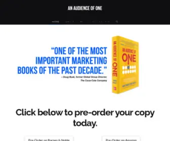 Audienceofone.website(Audience of One a Book About Marketing by Jamie Turner & Chuck Moxley) Screenshot