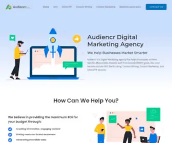 Audiencr.com(Audiencr digital marketing agency​ we help businesses market smarter audiencr) Screenshot