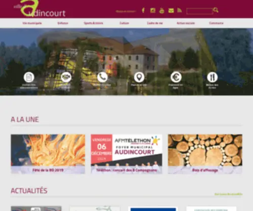 Audincourt.fr(Ville d'Audincourt) Screenshot