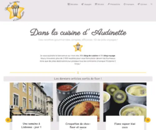 Audinette.com(Des recettes faciles et gourmandes) Screenshot